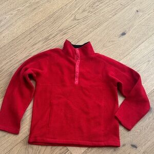 L.L. Bean Kids Red Fleece Sweatshirt 10/12 cozy fall
